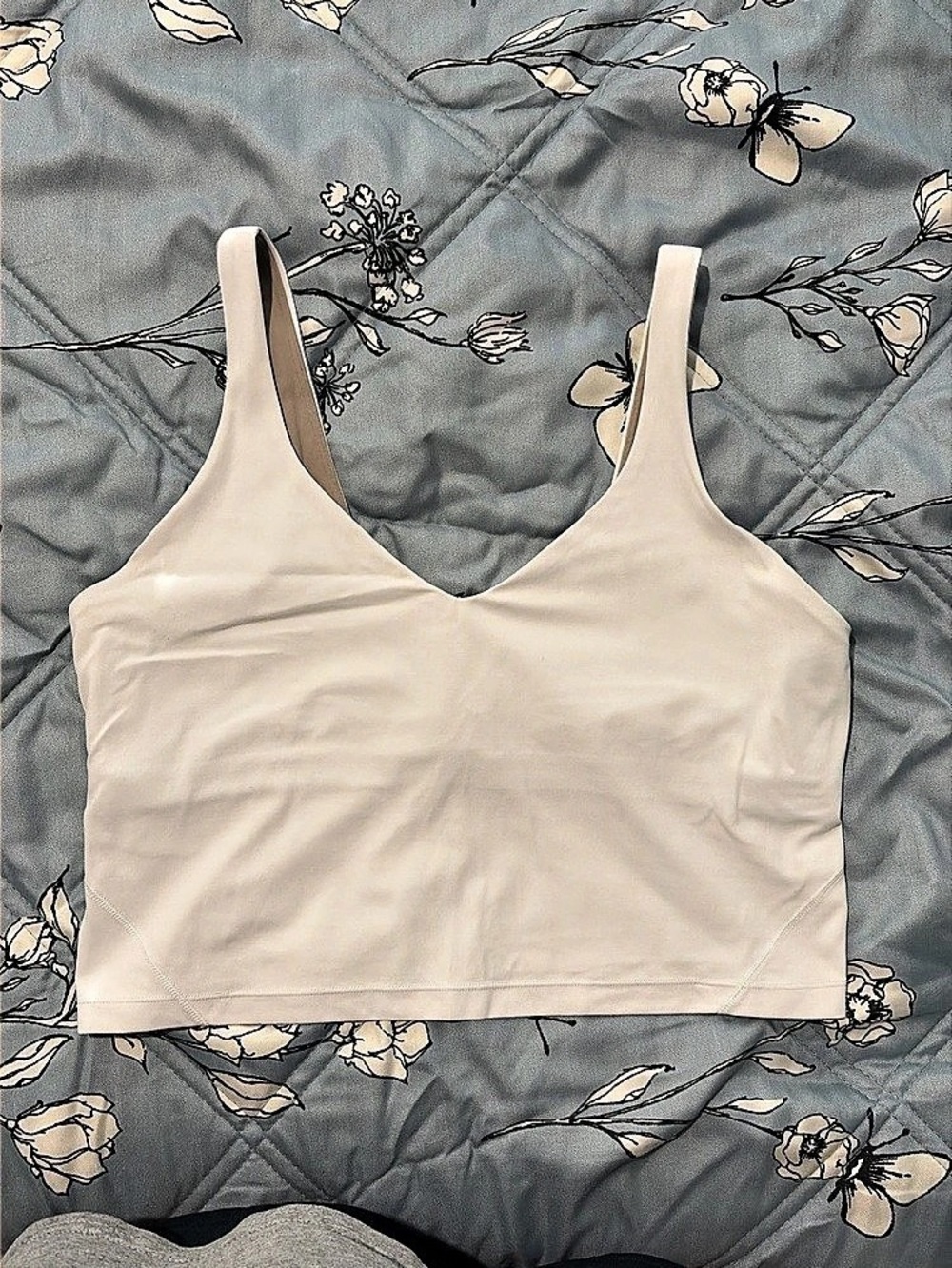 Lululemon Align V-Neck Bra White Tank Top